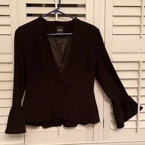 XOXO Black Peplum Bell Sleeve Blazer Small